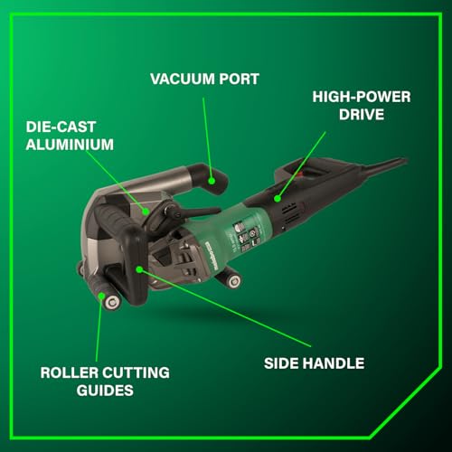 Image of Metabo HPT MFE 40 Wall Chaser For Concrete, 5-Inch Cutting Disc, 15 Amps, High-Power Drive System, Tacho-Constamatic Electronics, Dust Protection, Torque Limiting Clutch, Made in Germany, 646040620