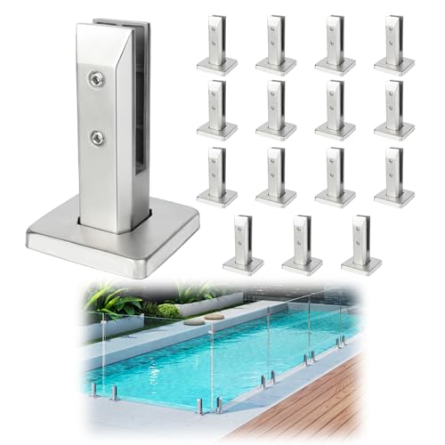Robinet de garde-corps pour terrasse et piscine, lot de 16 fixations inox brossé