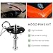 NYTKL 2 PCS Stainless Steel Car Hood Pins Kit, Quick Release Hood Cover Pin Lock Appearance Kit with Racing Lanyard, Universal Engine Bumper Bonnet Pin for Cars Trucks SUVs (Black)