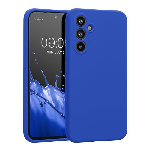 kwmobile Custodia Compatibile con Samsung Galaxy A54 5G Cover - Back Case per Smartphone in Silicone TPU - Protezione Gommata - Blu Baltico