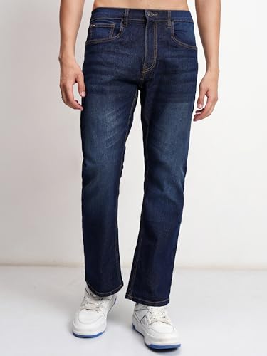 Image of Highlander Men's Straight Fit Jeans | Mid Rise | Stretchable Fabric | Designed for Comfort & Ease of Movement | Jeans for Man