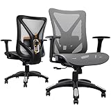 MOLENTS Ergonomic Office Chair, Mesh Computer Desk Chairs with Adjustable Lumbar Support, 3D Armrests, Tilt Function, Comfy Wide Seat, Swivel Executive Work Task Chair for Company and Home