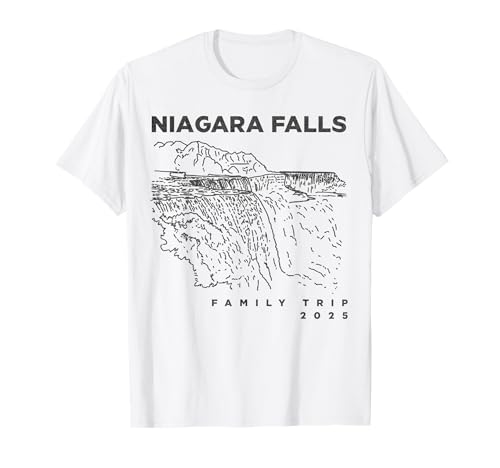 Recuerdo de viaje familiar a las Cataratas del Niágara Canadá Nueva York 2025 Camiseta