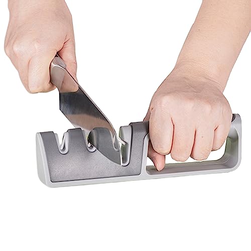 Three In One Knife Sharpeners, Knife Sharpener For Kitchen Multi-Functional Tungsten Steel Munual Knife Sharpening Scissor Sharpener For Kitchen Camping Outdoor Grilling #TOP22