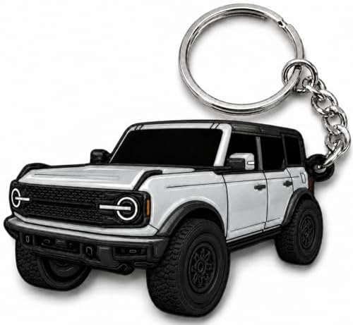 Bronco Keychain Accessories 4 door key chain Fob Cover Cool Mods compatible with Ford Bronco 2022 2023 2024