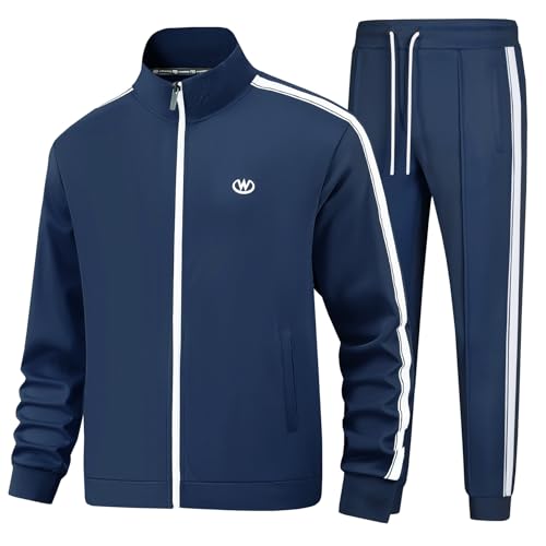 BASICDOT Trainingsanzug Herren Set Jogginganzug Herren Sportanzug Langarm Freizeitanzug Männer Tracksuit