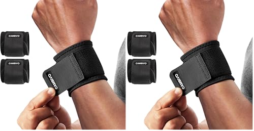 Bande Poignet Musculation CAMBIVO | Soutien Réglable Gym x2