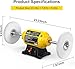 3/4HP Bench Buffer Polisher 4.8A, 8 inch Jewelry Buffer Polisher Machine, 3600 RPM Powerful Bench Polisher with Dual cotton Wheels for Jewelry, Metal, Wood, Jade, Knife, Plastic