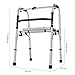 Foldable Walker Height Adjustable Lightweight Walker Standard Walker Folding Walkers for Seniors and Adults(Color3)