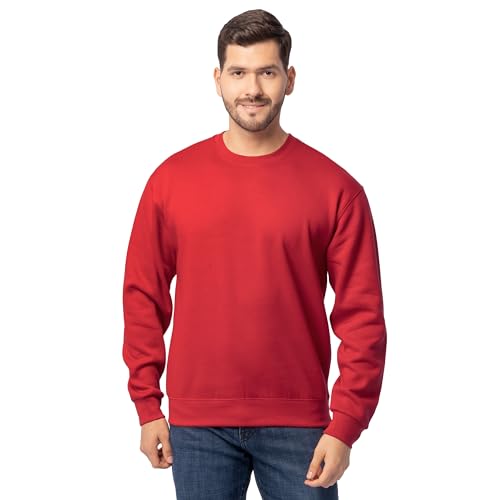 Fruit of the Loom Men's Eversoft Fleece Sweatshirts & Hoodies, Sweatshirt-Red, XX-Large