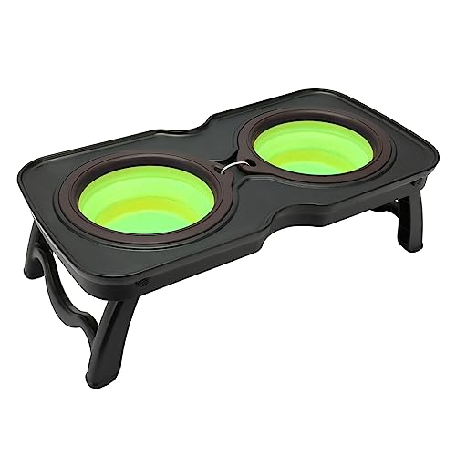 Gamelles surélevées pour chien idéal camping et voyage vert