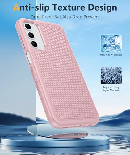 Image of FNTCASE for Galaxy A15-5G Phone Case - Samsung A15 5G Military Grade Drop Protection, 14ft Drop Tested, Screen Protector Included, Anti-Slip Matte Textured, TPU+PC Dual Layer Shockproof Cover (Pink)