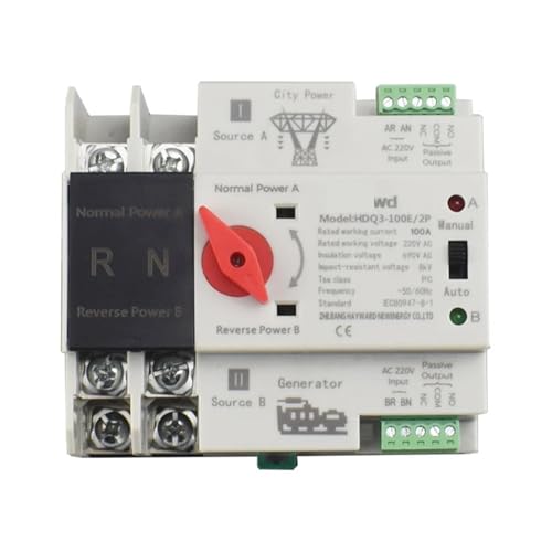 Sélecteur électrique transfert automatique ATS 220V pour générateur 63A