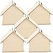 Kisangel 15 pcs Paintable Piggy Bank Unfinished Wooden Houses for Crafts Paint Birdhouse Change DIY Saving House for Money Crafting Banks