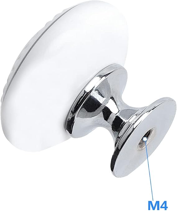 6-Pack White Ceramic Cabinet Knobs