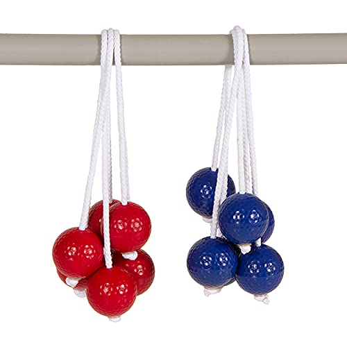 Get Out! Ladder Toss Replacement Bola Strands 6 Pack, 3 Blue 3 Red, Ladder Toss For Backyard Games (Includes 6 Bolas) #TOP1