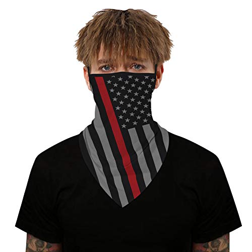 YAYOUREL Neck Gaiter Face Mask Bandanas for Men Women UV Face Scarf Cover Ear Loop Hole Facemask for Fishing Running Cycling