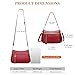 Over Earth Genuine Leather Crossbody Bags for Women Small Crossbody Handbag Shoulder Purses with 2 Detachable Straps(O111-2E Wine Red)