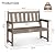 ACUEL 50" HDPE Outdoor Bench Weatherproof Patio Seating, Mocha Brown