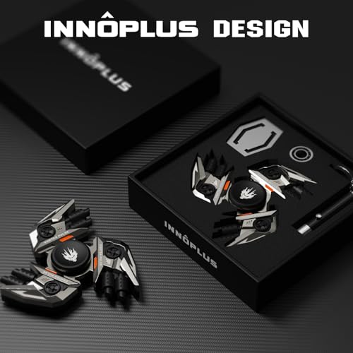 Image of Upgrade Fidget Spinners, Fidget Toys Adults, Stress Anxiety ADHD Relief Figets Toy for Teens, Metal Heavy Finger Hand Spinner Toy with Precision Bearing and Double Side Design,Luminous Night Effects