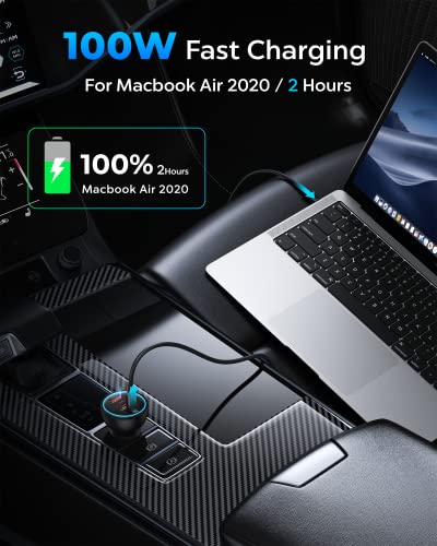 Baseus 160W USB C Car Charger for iPhone 15 14 13 Pro, Samsung S22 iPad MacBook Pro