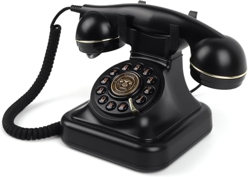 Téléphone fixe rétro à bouton poussoir pour simplifier les appels