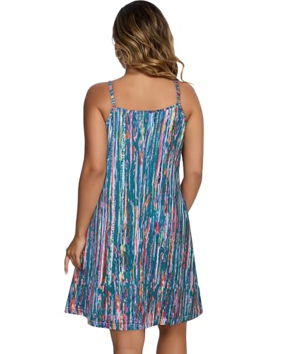 Image of JOELLYUS Womens Spaghetti Strap Dress Summer Dresses Beach Cover Ups Casual Sundresses with Pockets 2026