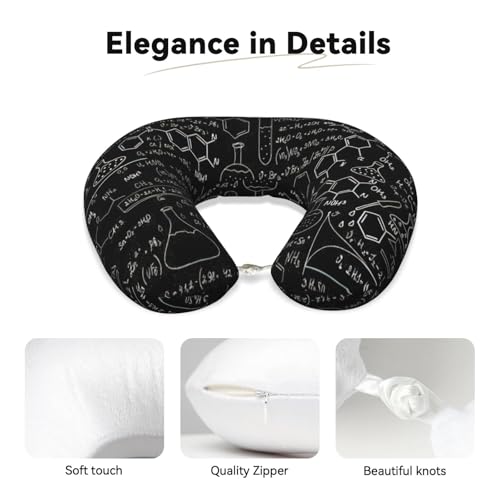 Almohada de espuma viscoelástica cuello en U negra miniatura 4