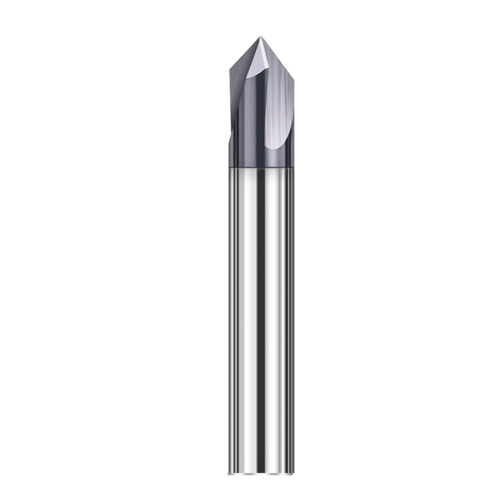ASNOMY Fraise à chanfreiner VHM 6 mm 3 flûtes Fraise à rainurer en V 90 degrés CNC Fraise à queue avec revêtement TiAlN pour machines-outils et chanfreinage