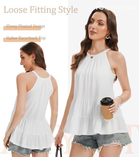 Image of Camisoles for Women with Built in Bra Adjustable Strap Tank Tops Cami Sleeveless Summer Tops for Workout Sleeping Traveling