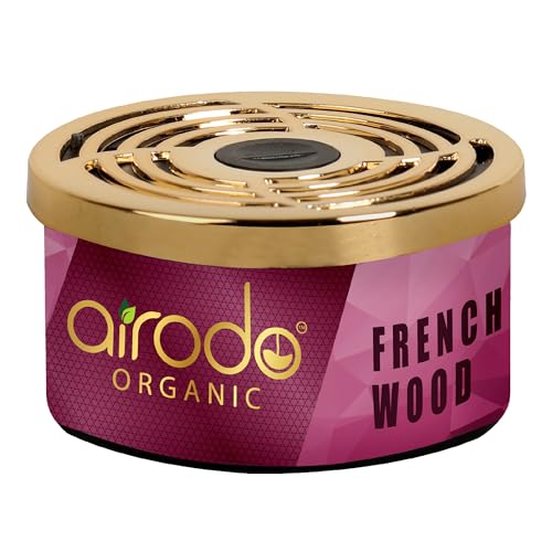 Image of Airodo One French Wood Organic Car Perfume, Strong Fiber Air Freshener to Freshen'up Your Car - Car Accessories interior car perfumes and fresheners (50g with 2 Refill)