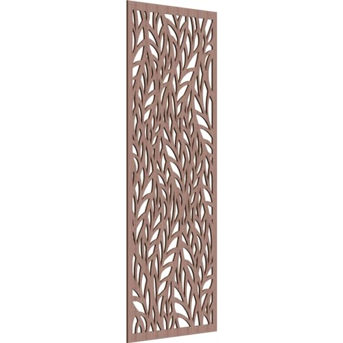 Image of Ortonville Decorative Pierced Fretwork Wood Wall Panels, 31 3 /8 inchW x 79 3 /8 inchH x 3 /8 inchT, Walnut