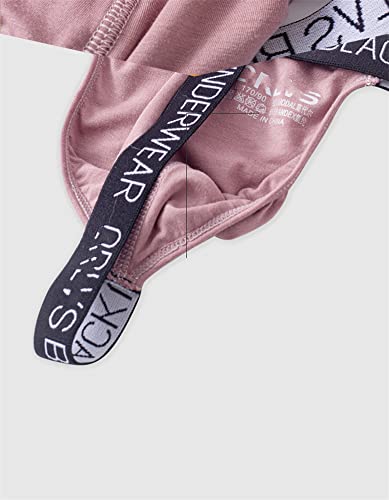 BaroHong Men's Microfiber Modal Thongs Underwear T-Back G-String Briefs4