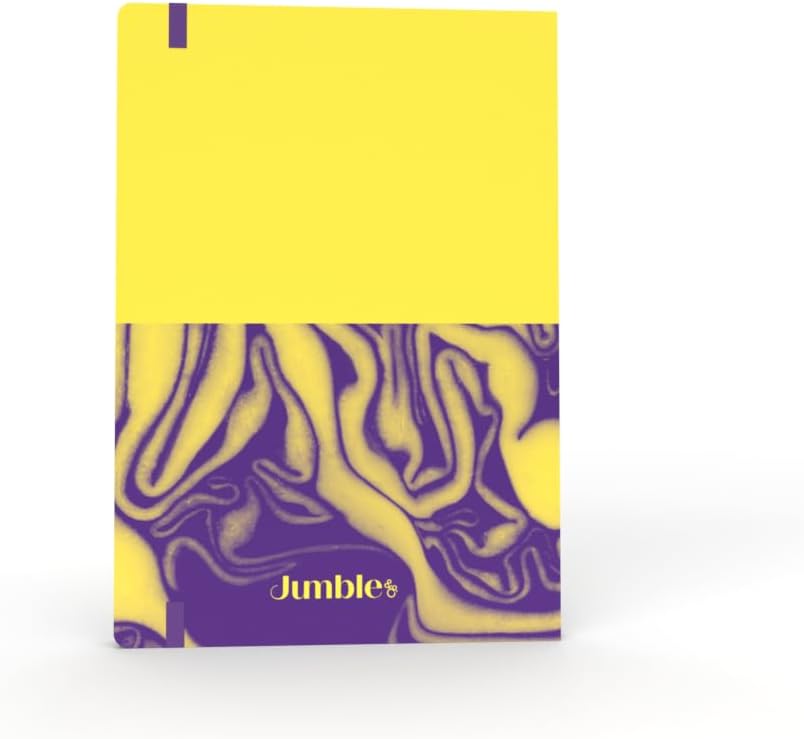 Collins Jumble & Co Head & Heart A5 Self Care Journal -Routines & Reflections - 100% Recycled Paper - Yellow/Purple