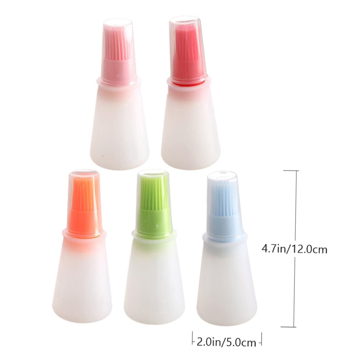 GRIRIW Bbq Tools Set 70ml Oil Bottle Brush 5pcs Grilling Bbq Accessory for Basting Cooking Baking Outdoor Cooking