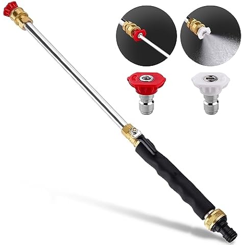 Animgrth Jet Nozzle Power Washer for Garden Hose, Includes 2 High-Pressure Nozzles and Quick Connectors | Hydro Jet High Pressure Washer Tools（Black） Cover