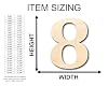 Unfinished Wood Cambria Number 8 Shape Craft up to 46" DIY 3" / 1/4" #2