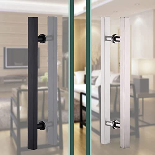 Poignée de porte de grange à deux côtés pour abri de jardin