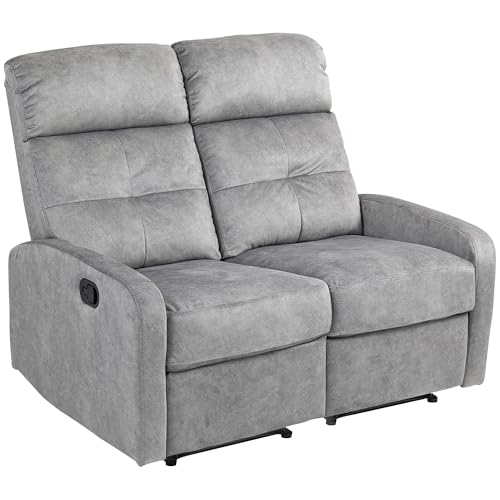 HOMCOM Fernsehsessel Relaxsessel mit Liegefunktion, 2 Sitzer Sofa...