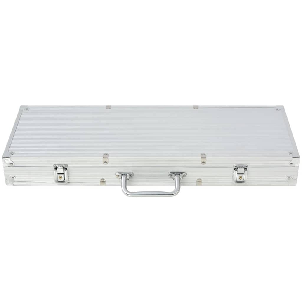 Coffret de Poker, Malette Jeu de Jetons de Poker avec 500 jetons Aluminium