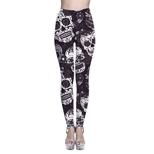 Yoga Pants for Womens, FORUU Print Sports Gym Running Fitness Athletic Trousers (3XL, Black)
