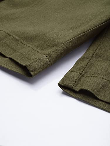Image of The Indian Garage Co Men Slim Fit Solid Mid-Rise Cargo Shorts