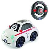 FERNGESTEUERTES AUTO: Chicco Der Fiat 500 Sport ist ein ferngesteuerter Rennwagen mit einem einfachen und intuitiven Antriebssystem, das sich in alle Richtungen bewegen lässt. Betriebsfrequenz: 2,4 GHz