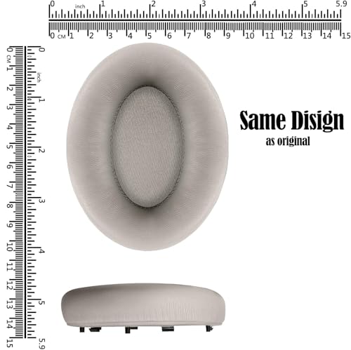 Replacement 1000XM3 Earpads para auriculares WH-1000XM3, compatibles con WH-1000XM3, almohadillas de espuma viscoelástica de cuero suave (plata) miniatura 6