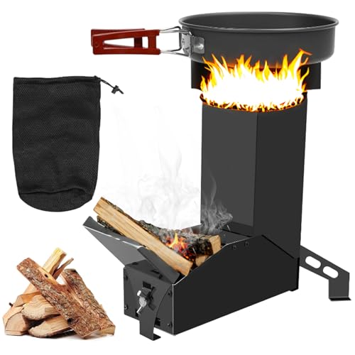 Uniflasy Rocket Stove For Cooking Portable Wood Mini Burning Stove cover