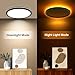 AmazeFan 12Inch LED Flush Mount Ceiling Light with Remote Control, Dimmable Night Light 1800K 3000K/4000K/6500K 24W 2400lm Low Profile Ceiling Lamp for Bedroom LivingRoom Kitchen Hallway-Black