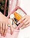 FFpaw Travel Clear Makeup Bag Set for Women, 3 Pack Travel Size Toiletry Bag with Zipper Small Makeup Pouch for Purse Waterproof Portable Cosmetic Case Compact Car Organizer Storage Bag (Pink Set)