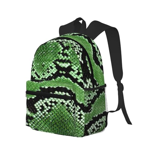 Sac à dos voyage multifonction vintage double épaule serpent vert - 2