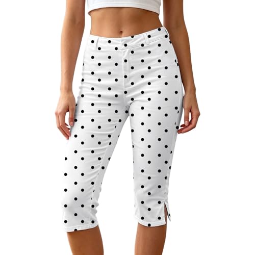 Jogging baggy 3/4 taille haute jambe droite confortable femme