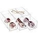 mDesign Stackable 3-Drawer Eyeglass Organizer Holder for Sunglasses, Eyeglasses, Reading Glasses - Clear